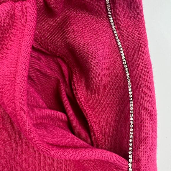 Victoria's Secret On Point Rhinestone Bling Sweatpants Burgundy Size XXL - Picture 3 of 13